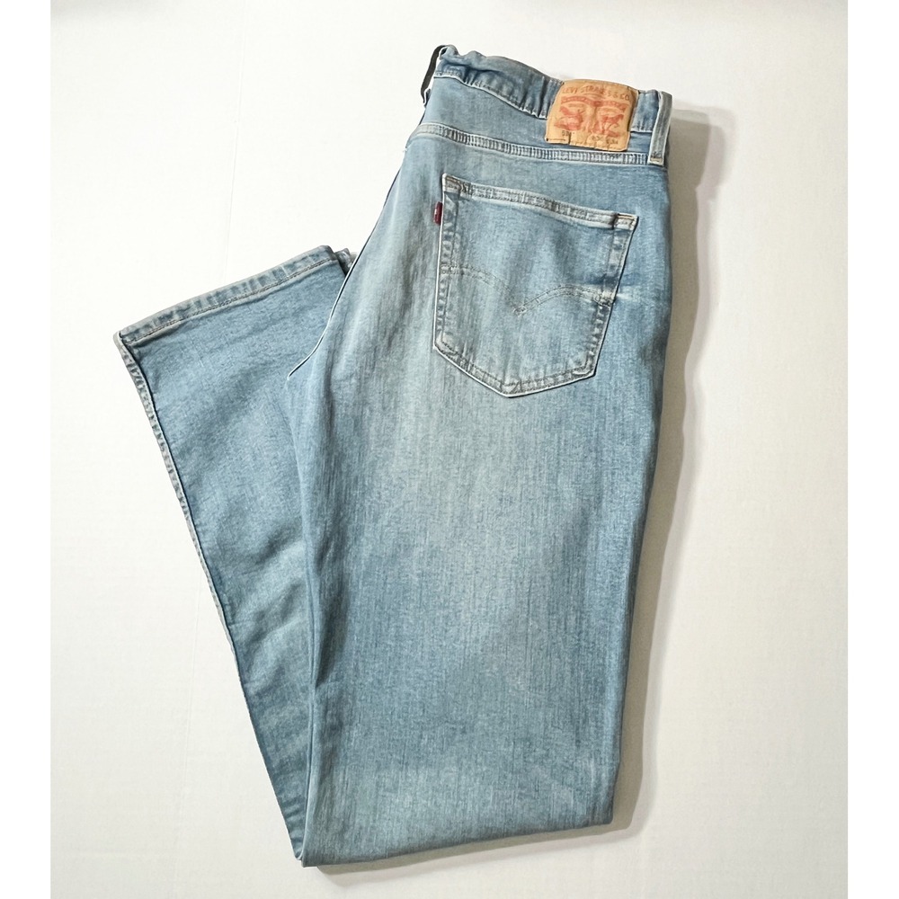 Levis 514 Jeans Mens 36x34‎ Blue Straight Fit Light Wash Denim Pants Classic